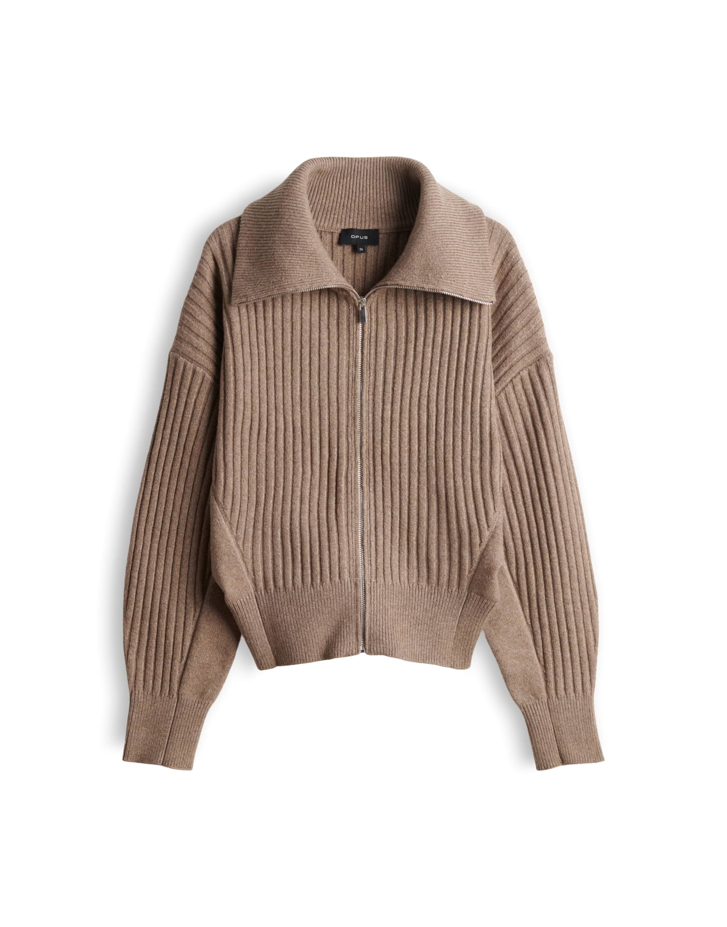 OPUS Knit Cardigan 'Dodesa' in Brown: front