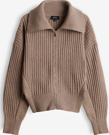OPUS Knit Cardigan 'Dodesa' in Brown: front