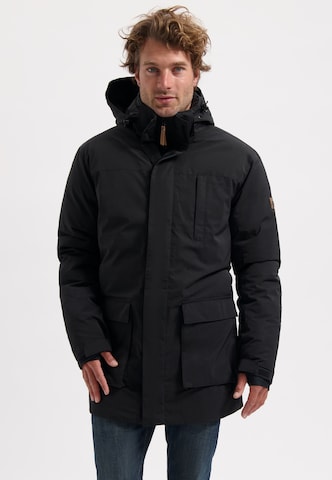 Travelin Winterparka 'Rasmus ' in Zwart: voorkant