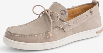Travelin Moccasins in Grey: front