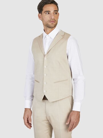 HECHTER PARIS Suit Vest in Beige: front