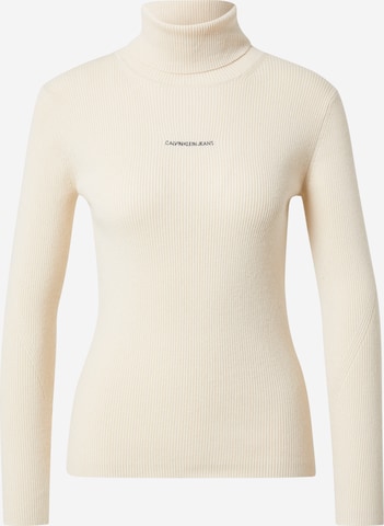 Calvin Klein Jeans Sweater in Beige: front