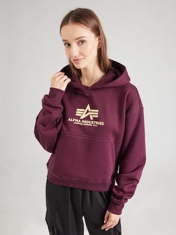 ALPHA INDUSTRIES Tréning póló - lila: elől