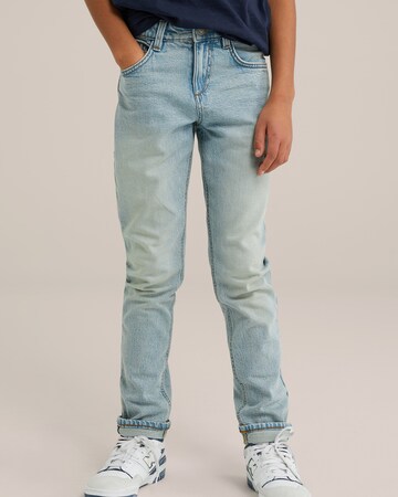 WE Fashion Regular Jeans in Blue: front