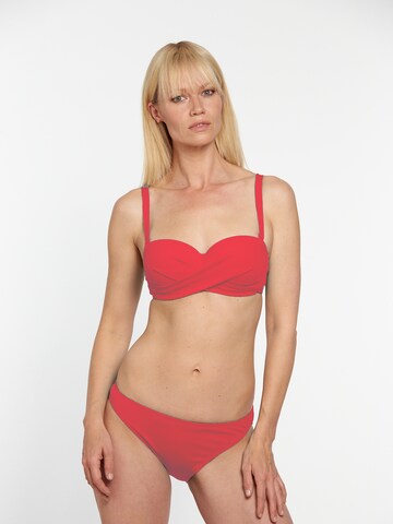 VIVID Bustier Bikini felső 'Mix&Match' - piros: elől