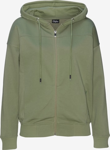 BUFFALO Zip-Up Hoodie in Green: front