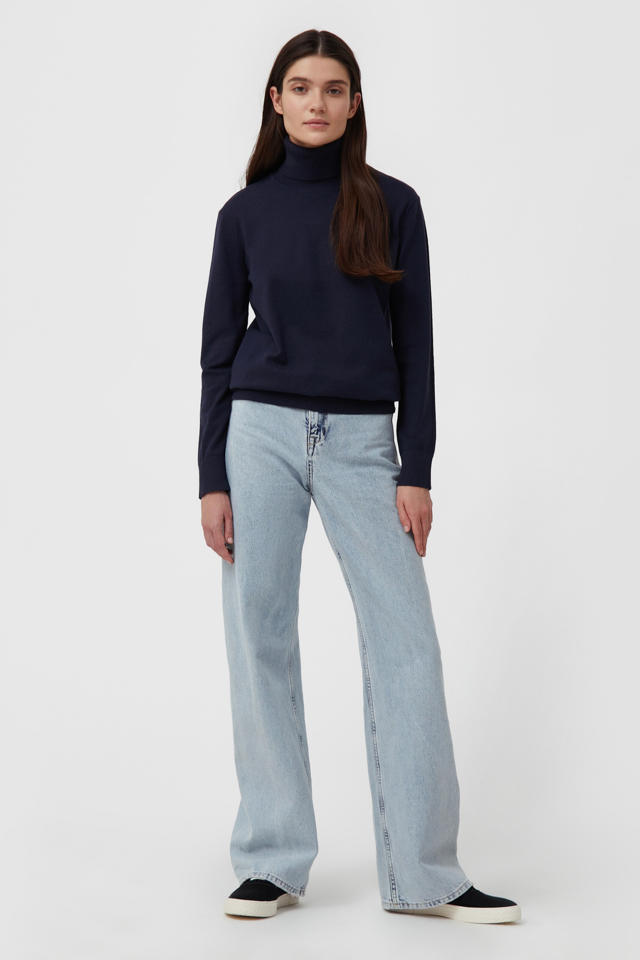 Frauen Große Größen Finn Flare Pullover in Dunkelblau - CT95425 Frauen Große Größen Finn Flare Pullover in Dunkelblau - CT95425
