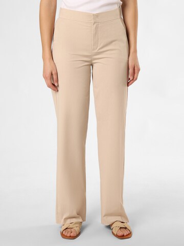 Rosner Flared Bundfaltenhose 'Mara' in Beige: predná strana