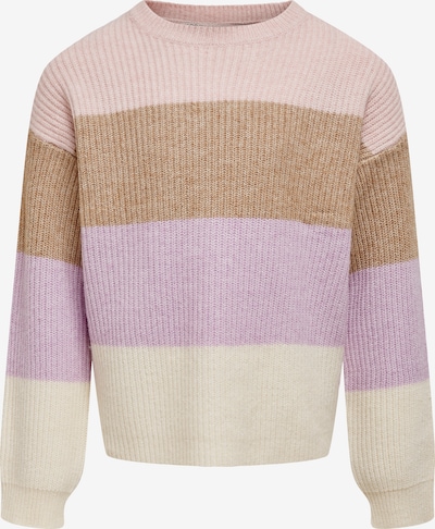 KIDS ONLY Sweater 'Sandy' in Cream / mottled brown / Light purple / Light pink, Item view