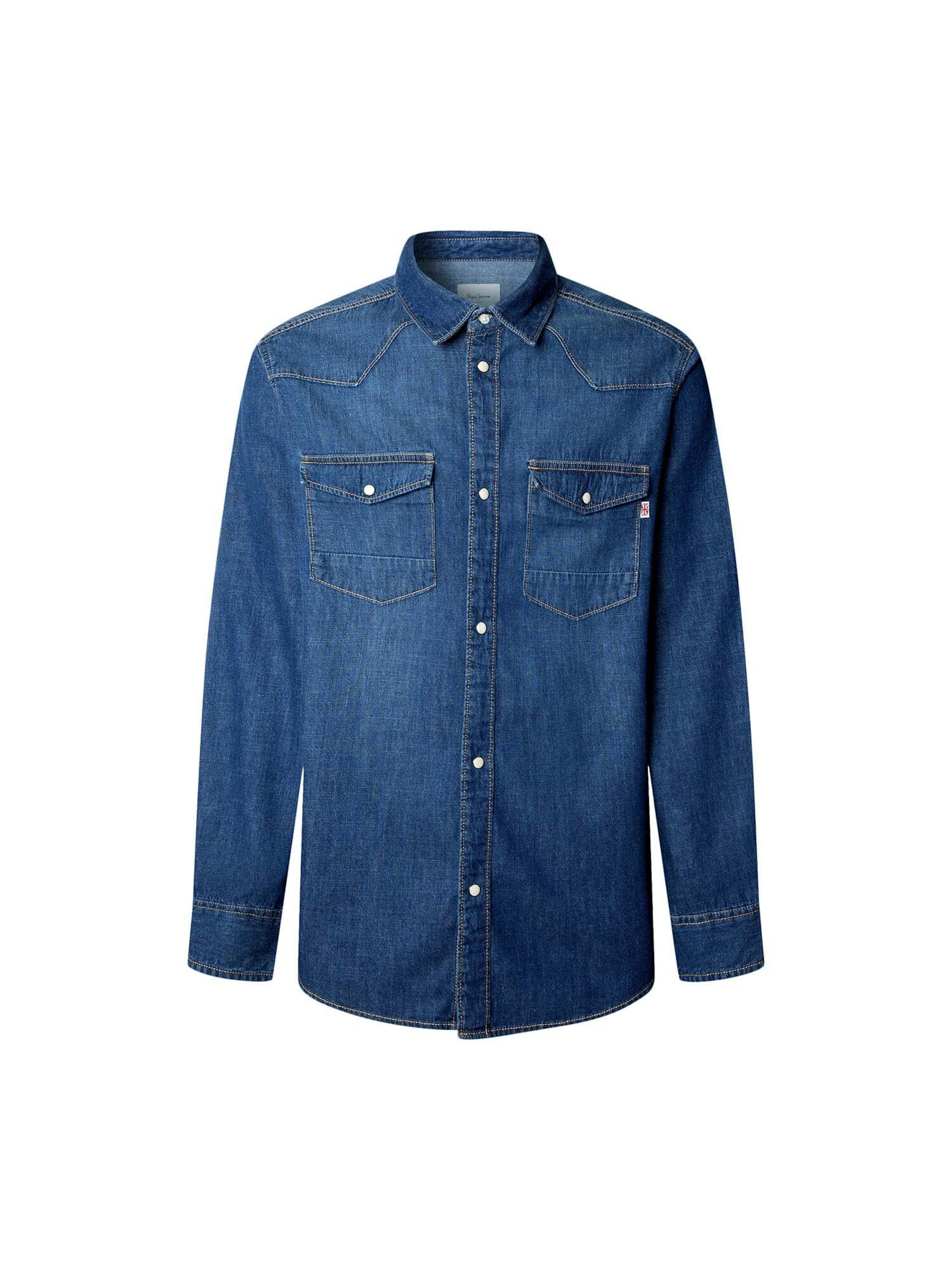Coupe regular Chemise Pepe Jeans en bleu : devant