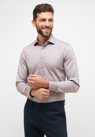 ETERNA Slim Fit Hemd in Braun: Vorderseite