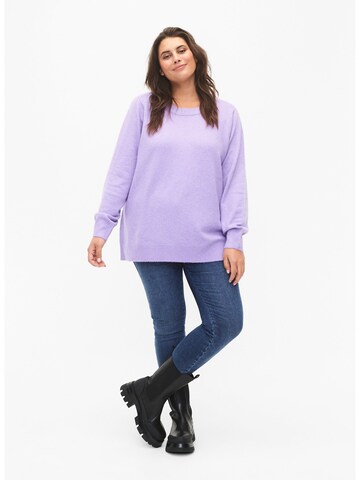 Zizzi Pullover Sunny' in Lila