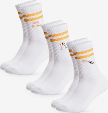 Occulto Socken 'Rio' in Weiß: Vorderseite