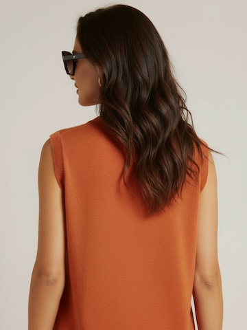 WEARABLE STORIES Trui 'Gilet manou' in Rood