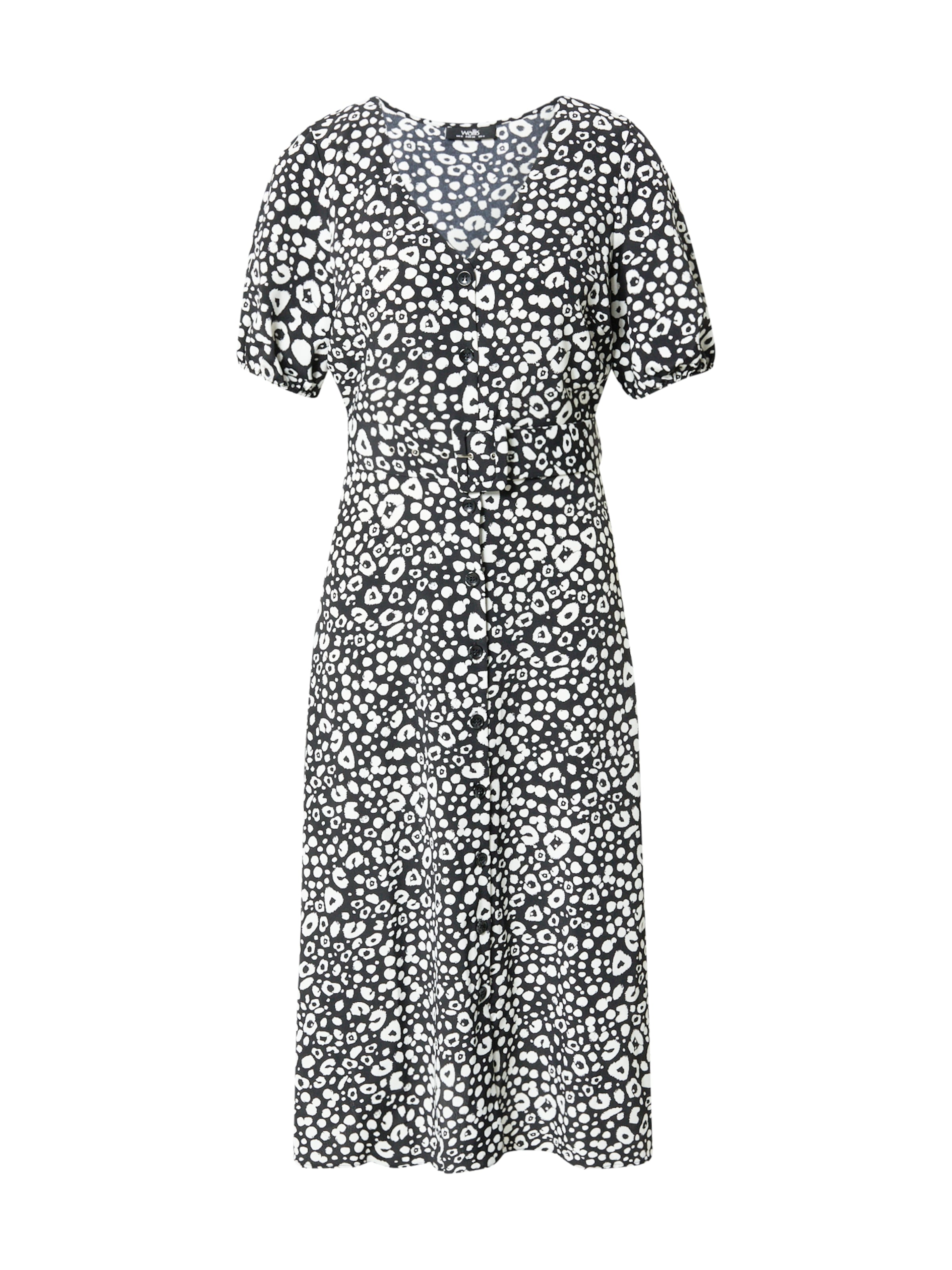 Wallis Kleid in Schwarz: Vorderseite