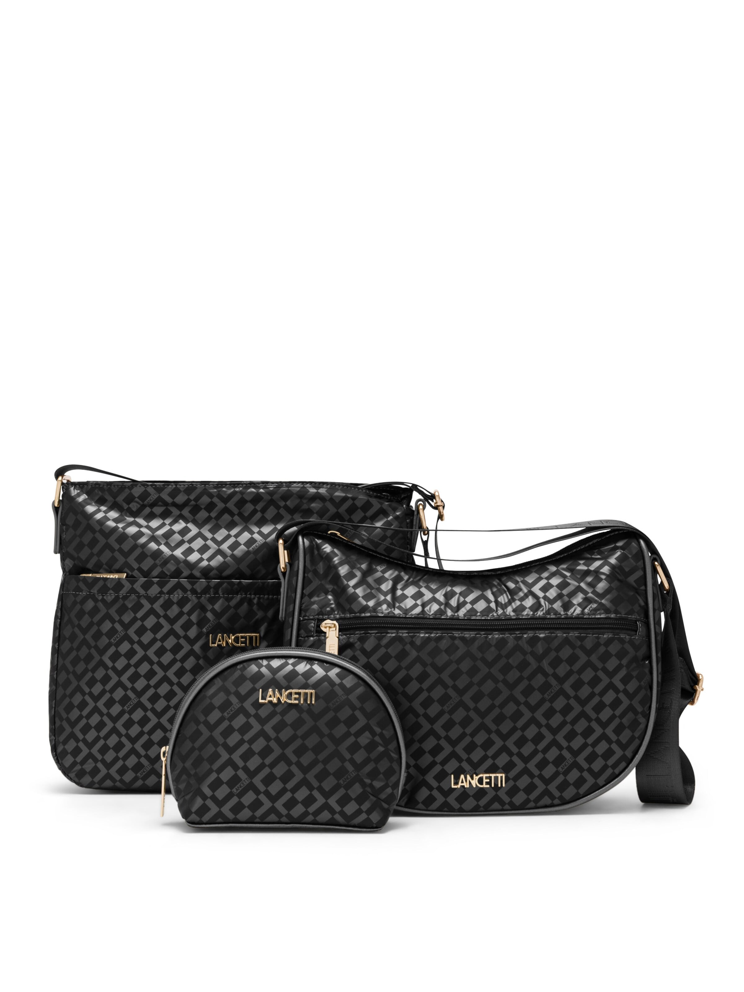 Lancetti - Mala de ombro 'Keith' em preto: frente