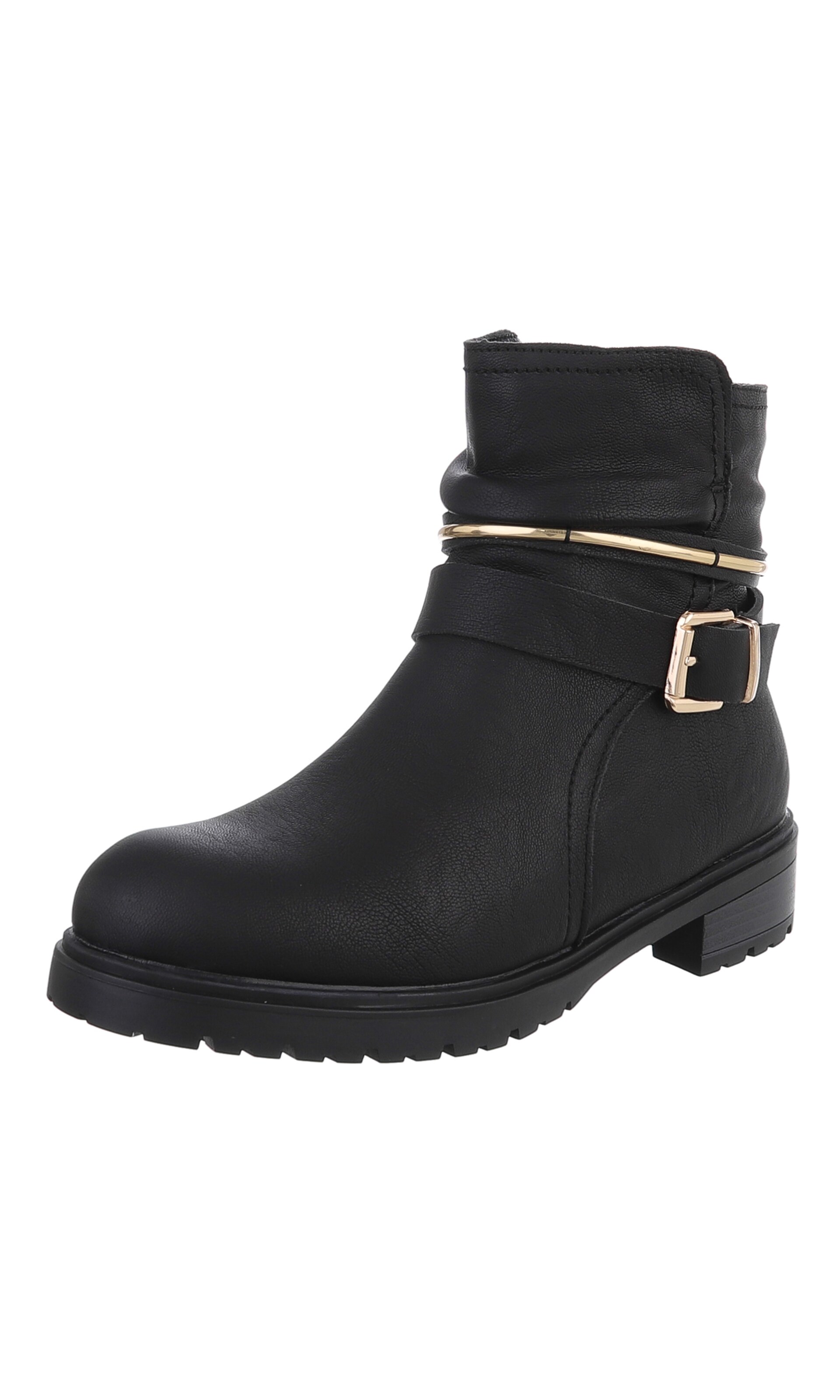 Ital-Design Ankle Boots in Black: front