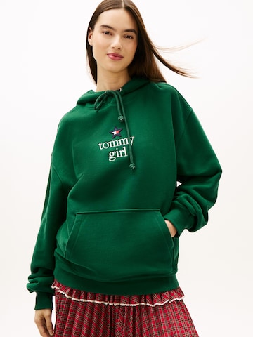 Tommy Jeans Bluzka sportowa w kolorze zielony: przód