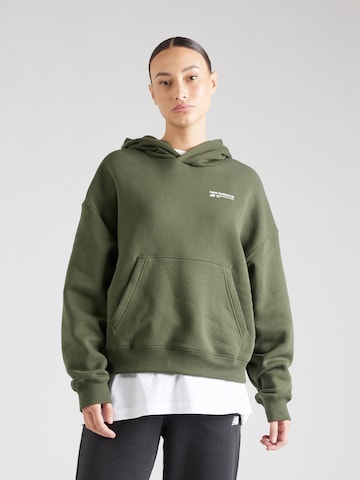 new balanceSweater majica 'Heritage' - zelena boja: prednji dio