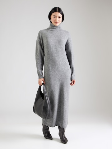 VILA Stickad klänning 'VIBREENA' i grå: framsida