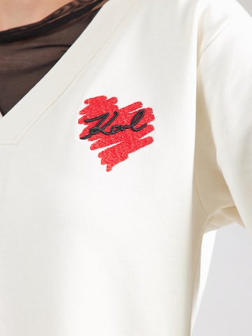 Sweat-shirt 'HEARTS' Karl Lagerfeld en blanc