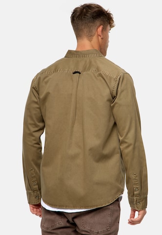 INDICODE JEANS Regular fit Overhemd 'Broidy' in Groen