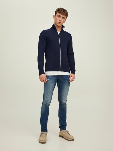 JACK & JONES Gebreid vest in Blauw