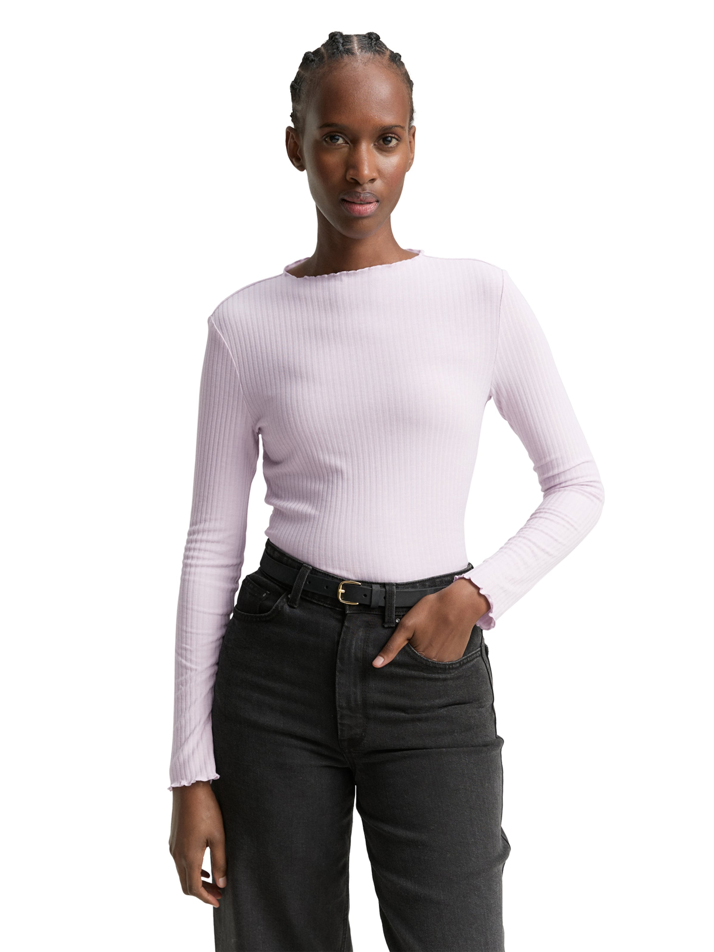 TOM TAILOR DENIM Shirt in Purple: front