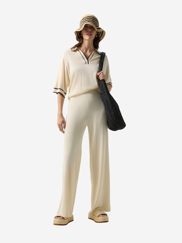 BOGNER Wide leg Pants ' Paula ' in Beige
