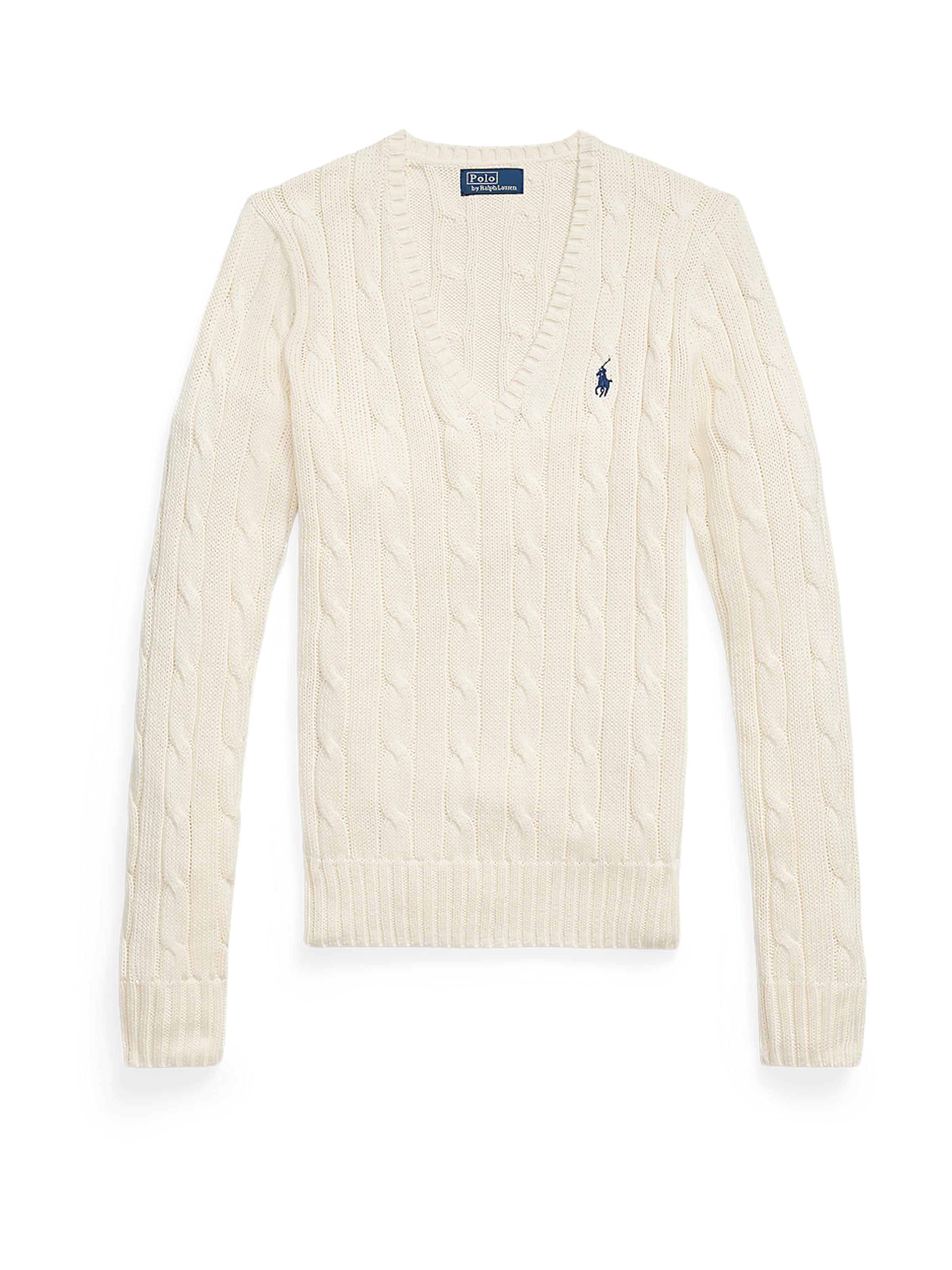 Pull-over Polo Ralph Lauren en beige : devant