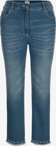 MIAMODA Slimfit Jeans in Blauw: voorkant