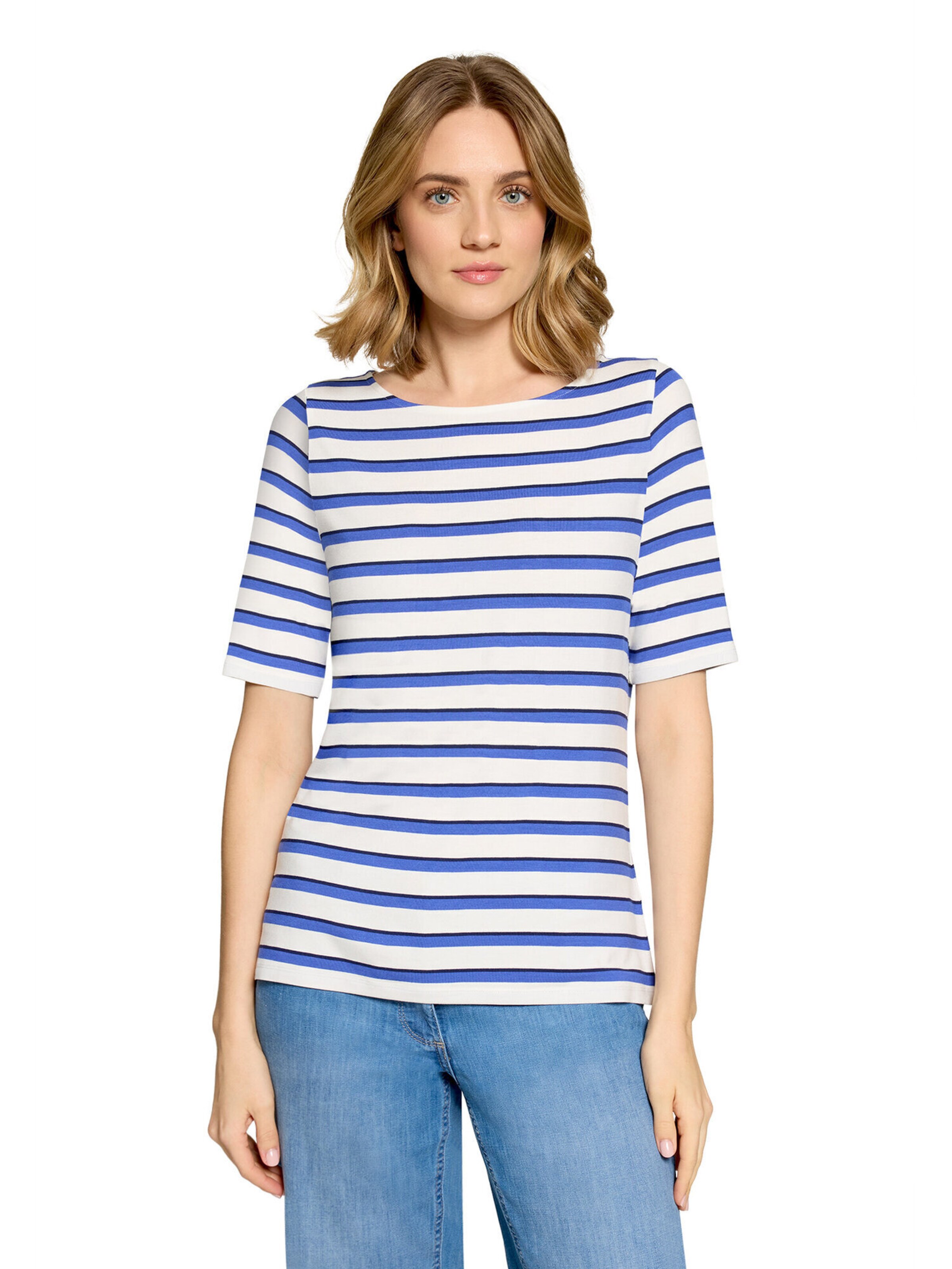 T-shirt Betty Barclay en blanc : devant