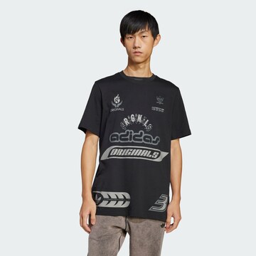 ADIDAS ORIGINALS Shirt in Black: front