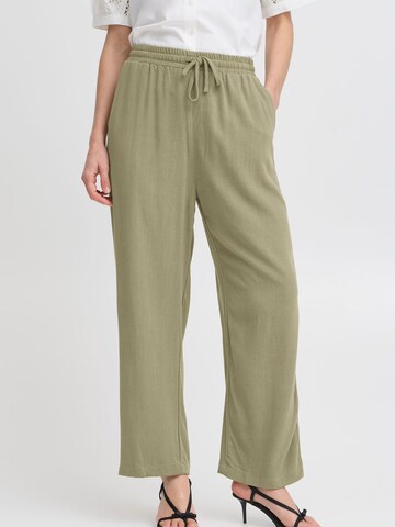 b.young Loose fit Trousers 'BYFilinen' in Green: front