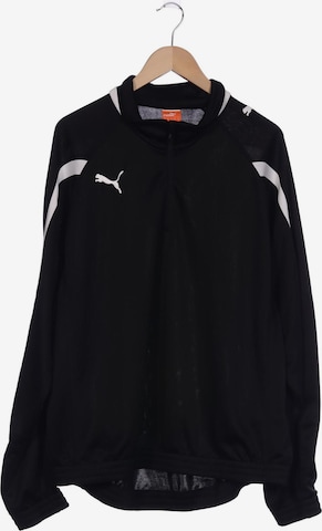 PUMA Sweatshirt & Zip-Up Hoodie in XL in Black: front