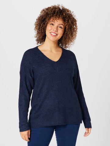 Pull-over 'LEFILE' Vero Moda Curve en bleu : devant