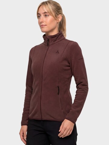 Schöffel Functionele fleece jas in Lila: voorkant