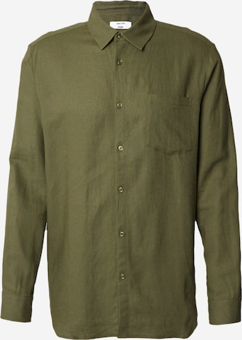 DAN FOX APPAREL Regularny krój Koszula 'Taha' w kolorze zielony: przód