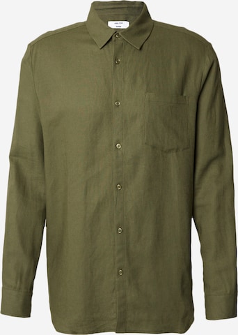 DAN FOX APPAREL Regular fit Button Up Shirt 'Taha' in Green: front