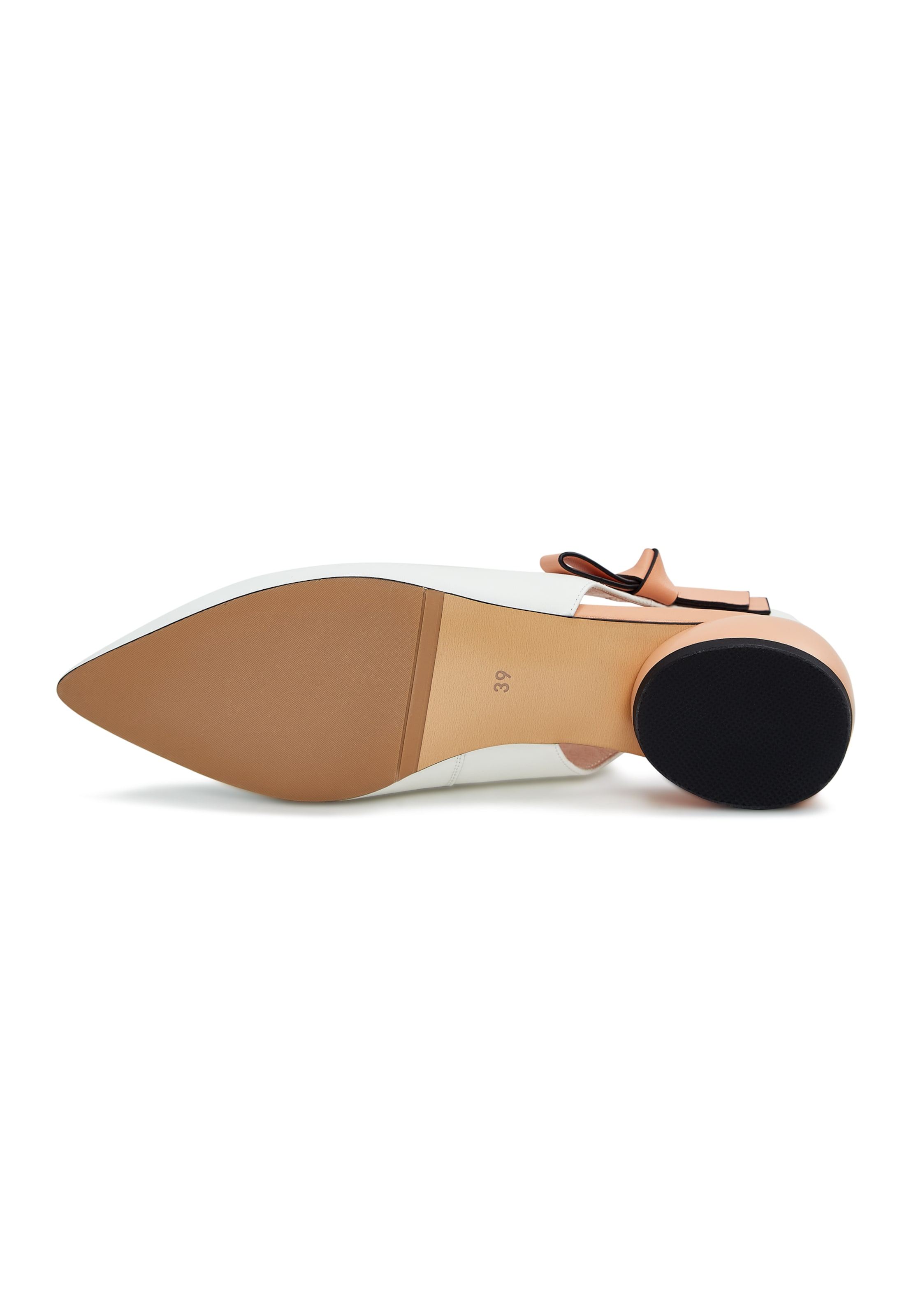 CESARE GASPARI Strap ballerina 'Maria' in White