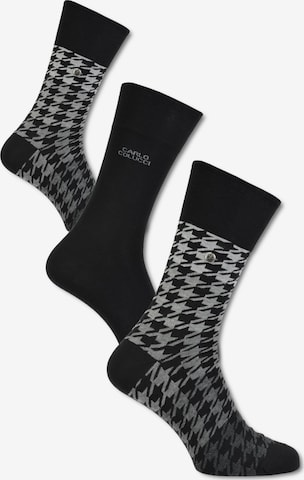 Chaussettes Carlo Colucci en noir : devant