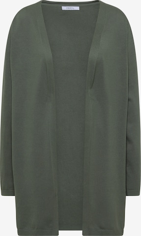 CECIL Offener Cardigan in langer Passform in Grün: Vorderseite