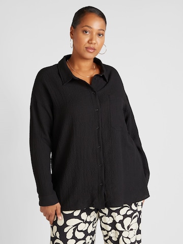 Noisy May Curve Blouse 'RIPPLE' in Black: front
