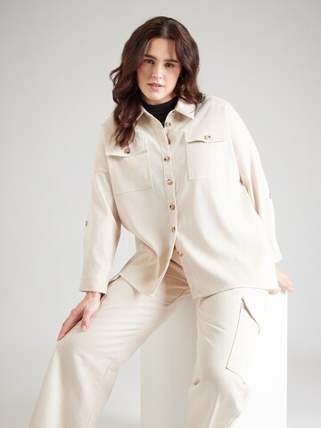 Z-One Blouse 'Ro44nja' in Beige: front