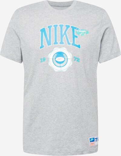 NIKE Λειτουργικό μπλουζάκι σε αζούρ / ανοικτό γκρι / λευκό, Άποψη προϊόντος