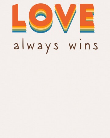 Maglietta 'Love always wins' di Watapparel in bianco