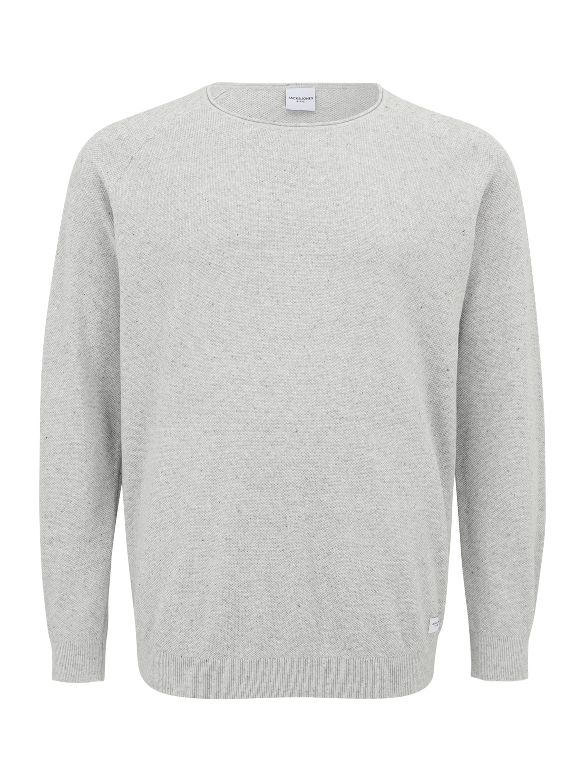 Jack & Jones Plus Πουλόβερ 'JJEHILL' σε γκρι: μπροστά