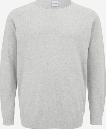 Pullover 'JJEHILL' di Jack & Jones Plus in grigio: frontale
