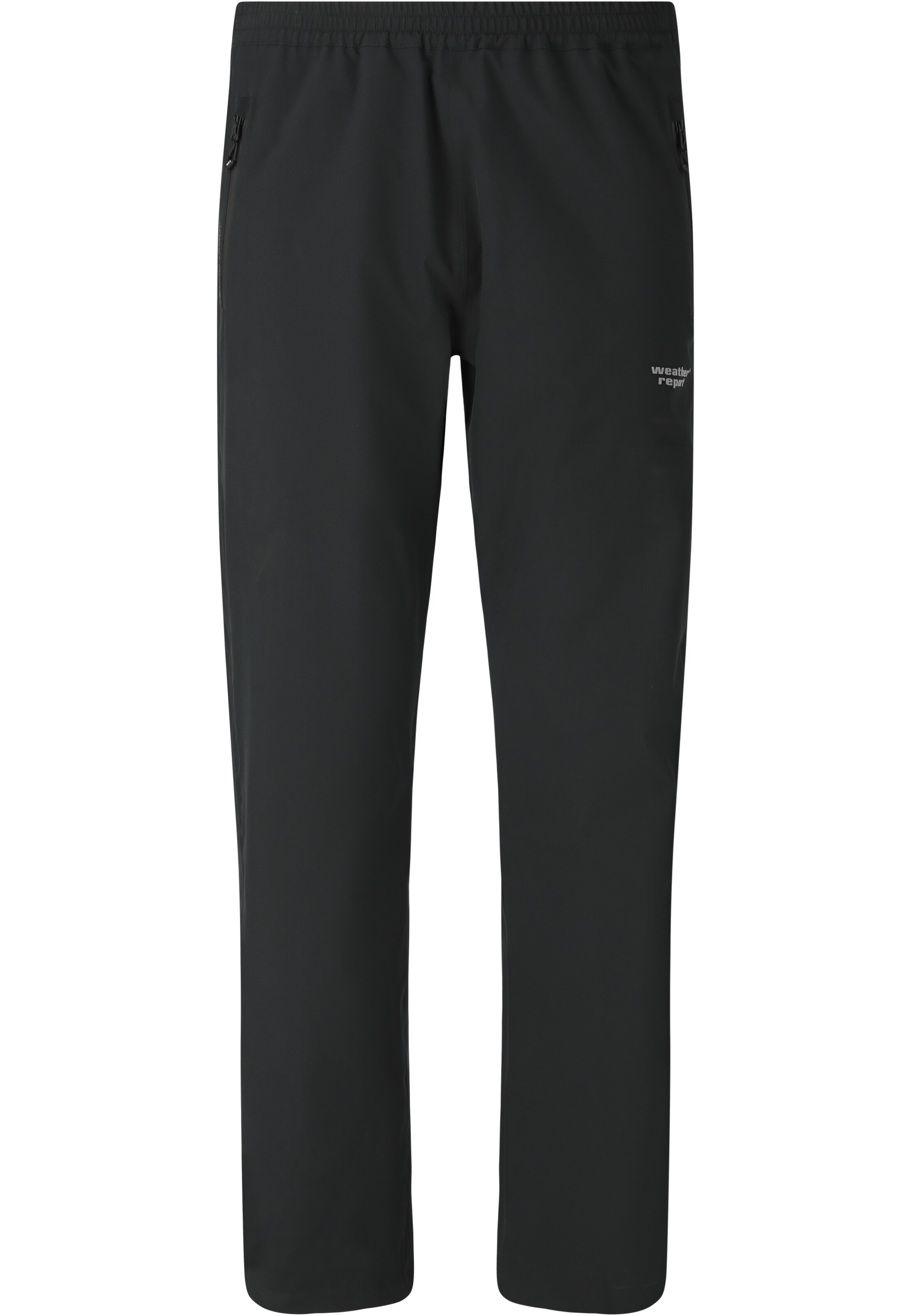 Weather Report Regular Regenhose 'Delton' in Schwarz: Vorderseite