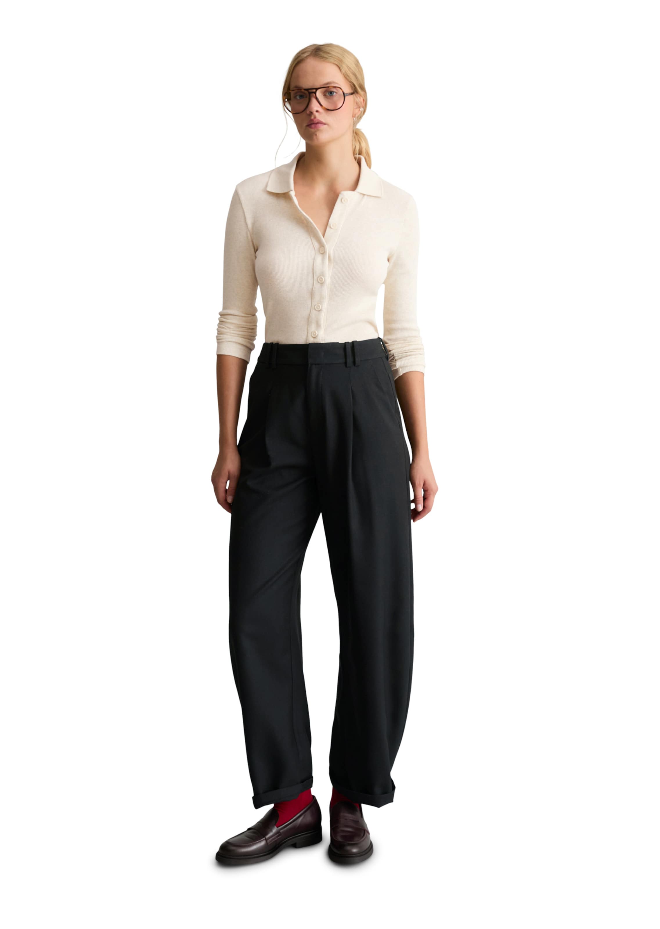 Marc O'Polo DENIM Shirt in Wit: voorkant